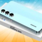 Samsung Galaxy A56 5G in all three colors with detailed close-ups of design elements